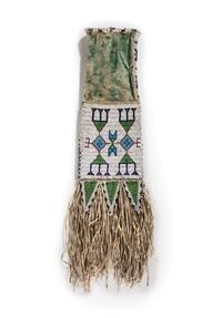 Northern Plains Beaded Hide Tobacco Bag