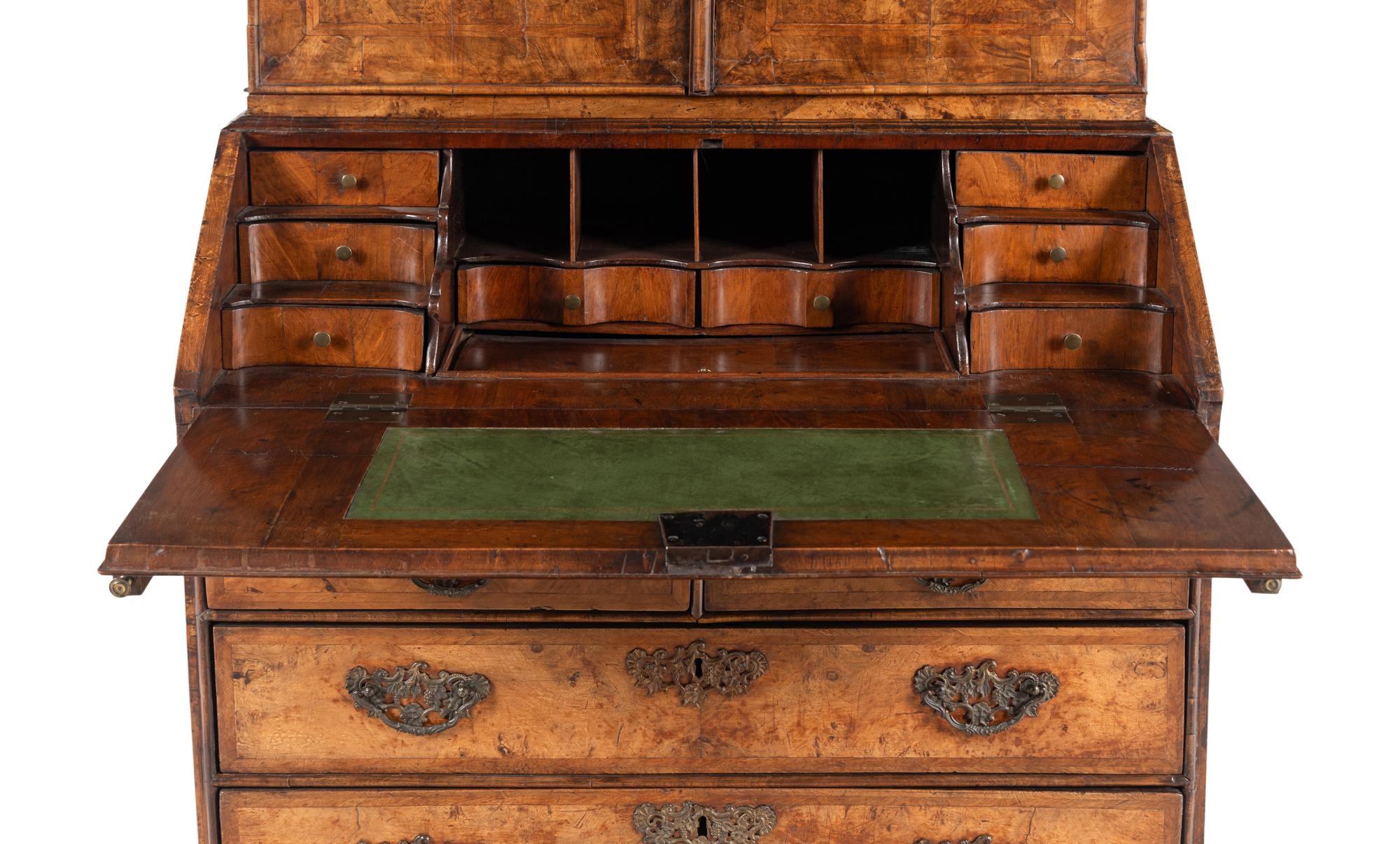 A Queen Anne Walnut Bureau Cabinet