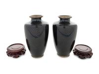 A Pair of Chinese Cloisonné Vases