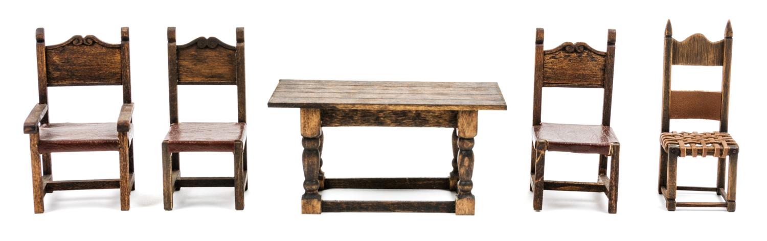 Five Furniture Articles Height of tallest 4 inches. — Various Makers
