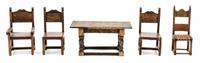 Five Furniture Articles Height of tallest 4 inches. — Various Makers