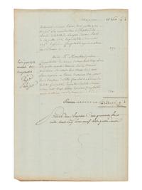 LOUIS XVI, King of France (1754-1793). Document signed ("Louis"), 23 December 1783. Countersigned by several ministers.