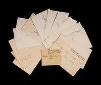 A Group of 15 Vintage Golf Hall of Fame and Champion Signed Autographed Index Cards,