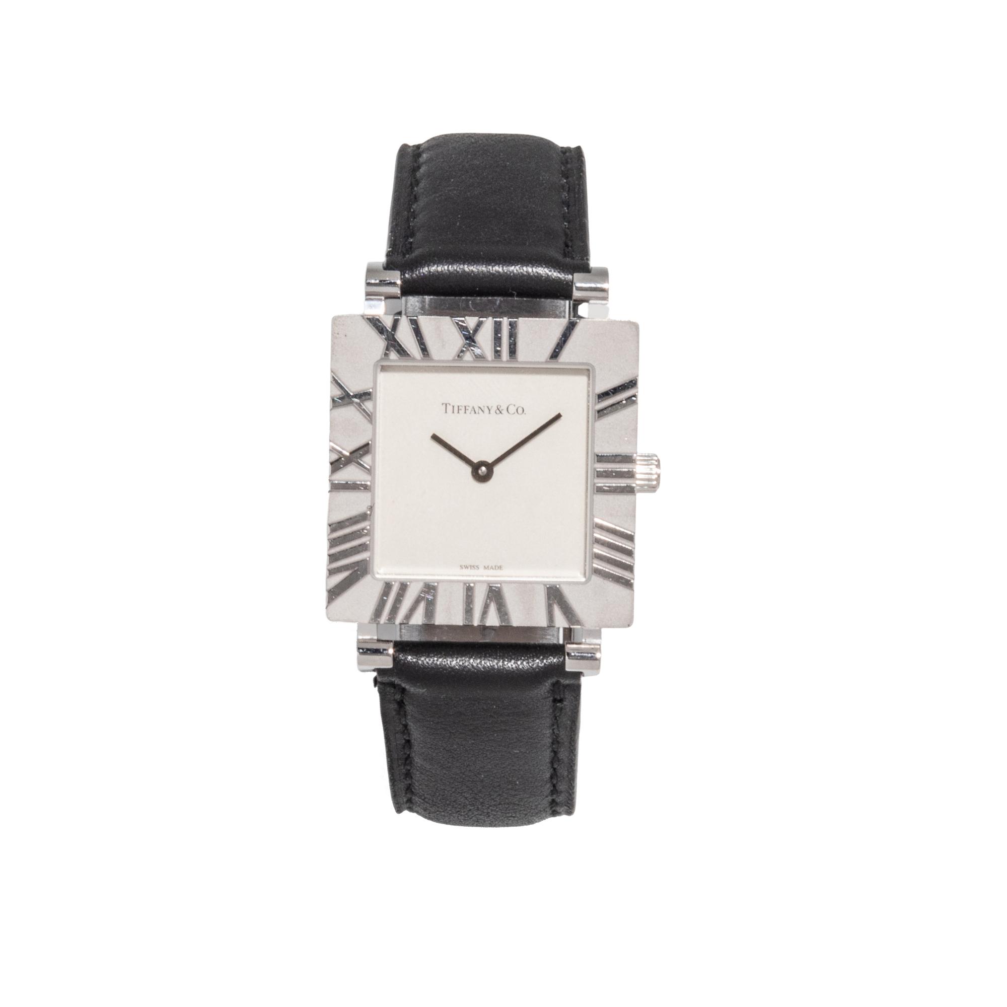 TIFFANY & CO., STERLING SILVER 'ATLAS' WATCH