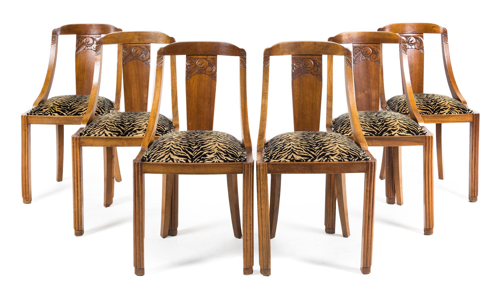 Art Deco, FIRST HALF 20TH CENTURY, a set of 6 dining chairs