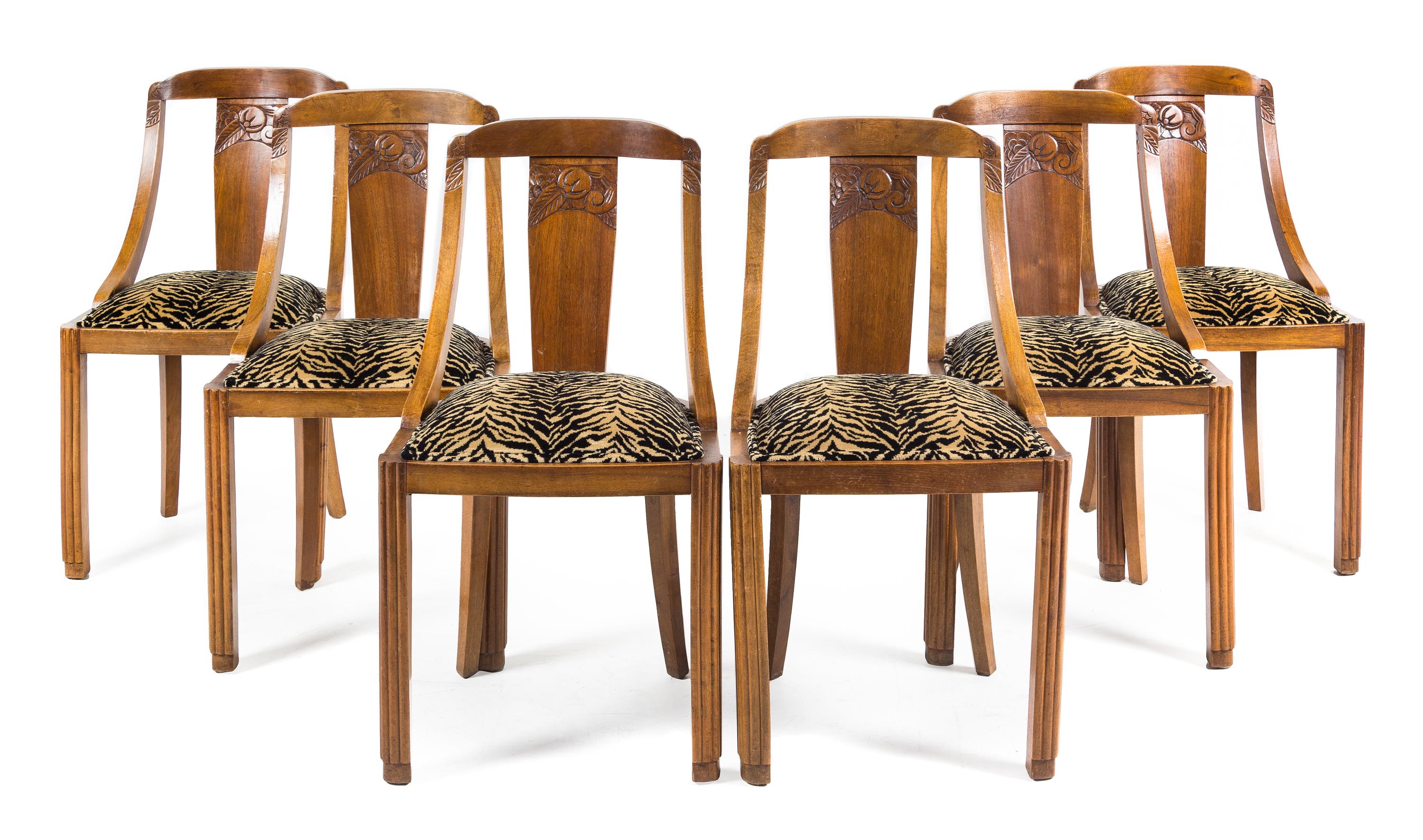 Art Deco, FIRST HALF 20TH CENTURY, a set of 6 dining chairs