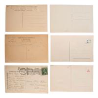 [EARLY PHOTOGRAPHY]. A group of 59 real photo postcards, featuring artfully posed images of women, famous subjects, and genre scenes celebrating romance and the holiday season.