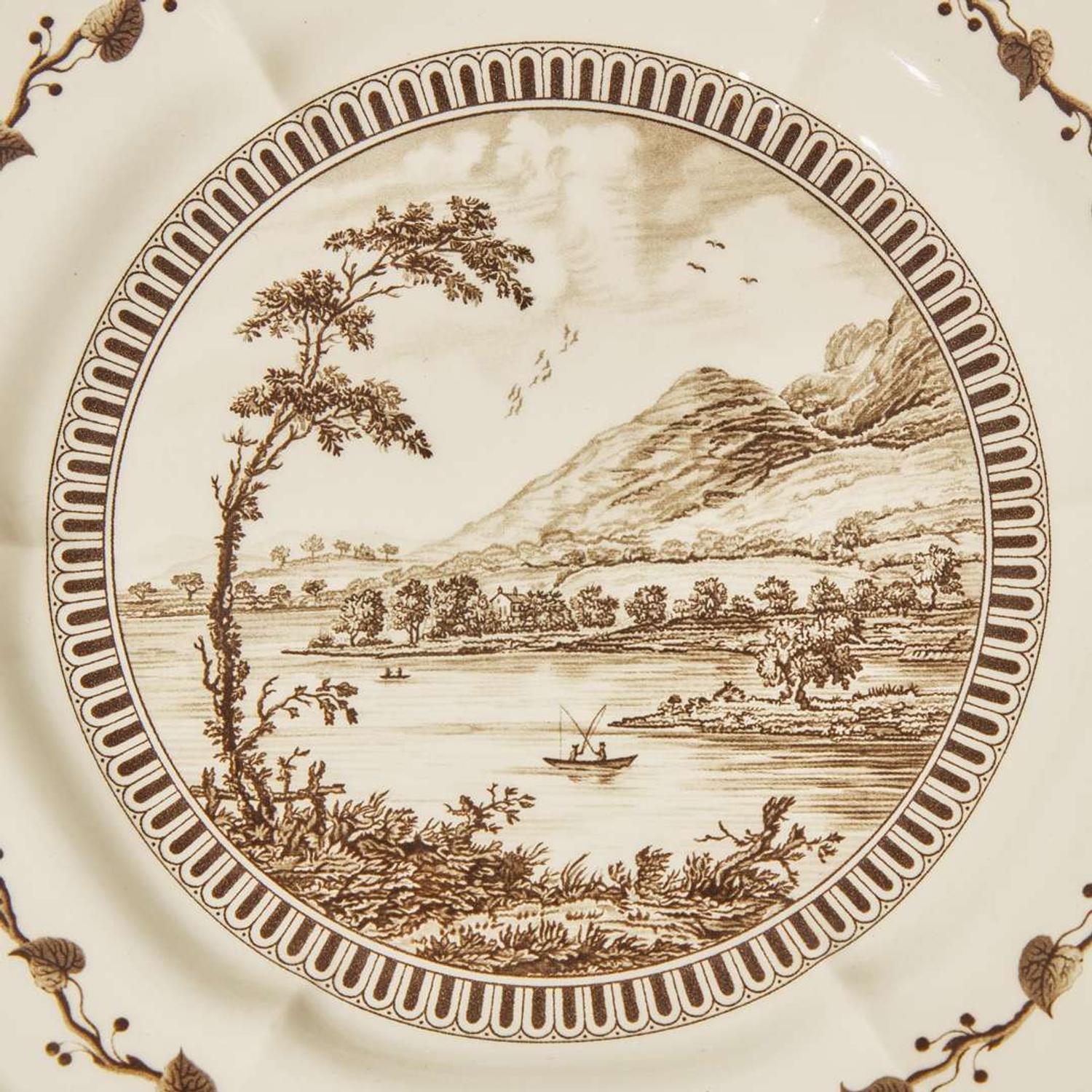 A Set of Wedgwood Queensware Frog Service Reproductions UK, 1990s