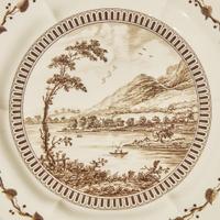 A Set of Wedgwood Queensware Frog Service Reproductions UK, 1990s