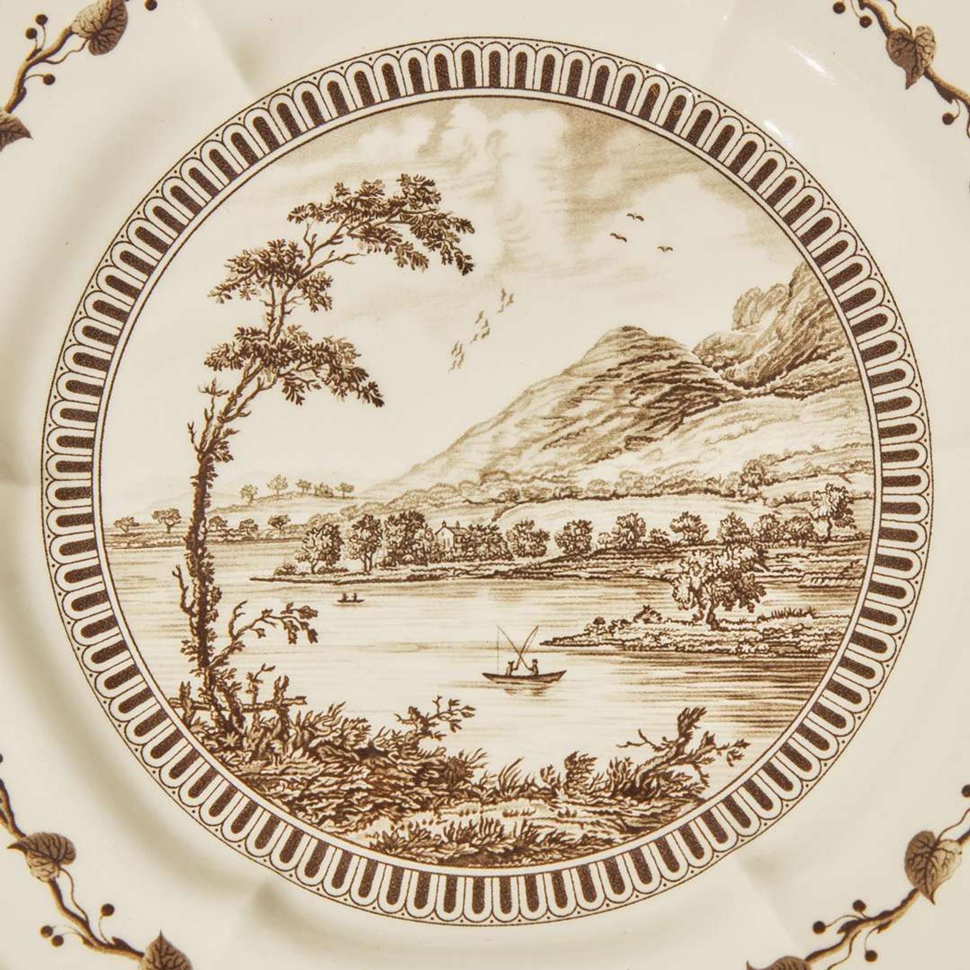 A Set of Wedgwood Queensware Frog Service Reproductions UK, 1990s
