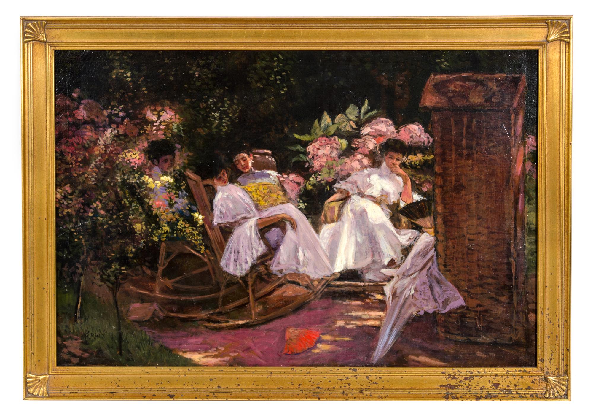 Artist Unknown, (19th/20th Century), Women in a Garden