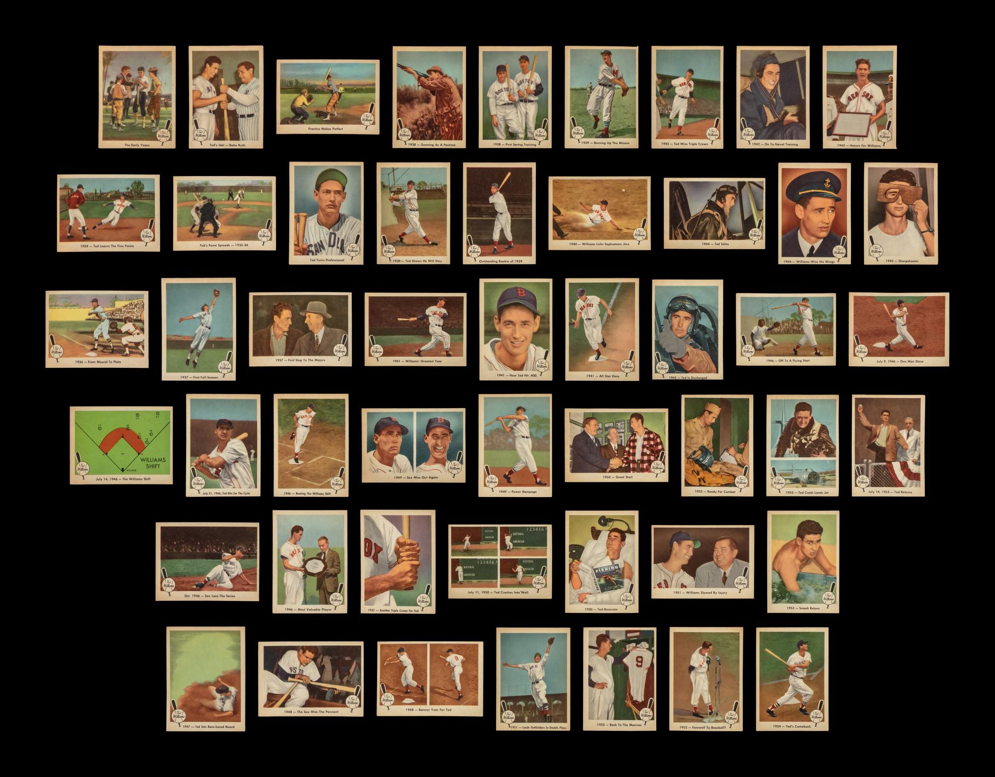 A Near Set of 1959 Fleer Ted Williams Baseball Cards (79/80)