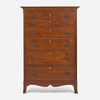 A Federal walnut tall chest of drawers Montgomery County, Pennsylvania, late 18th century