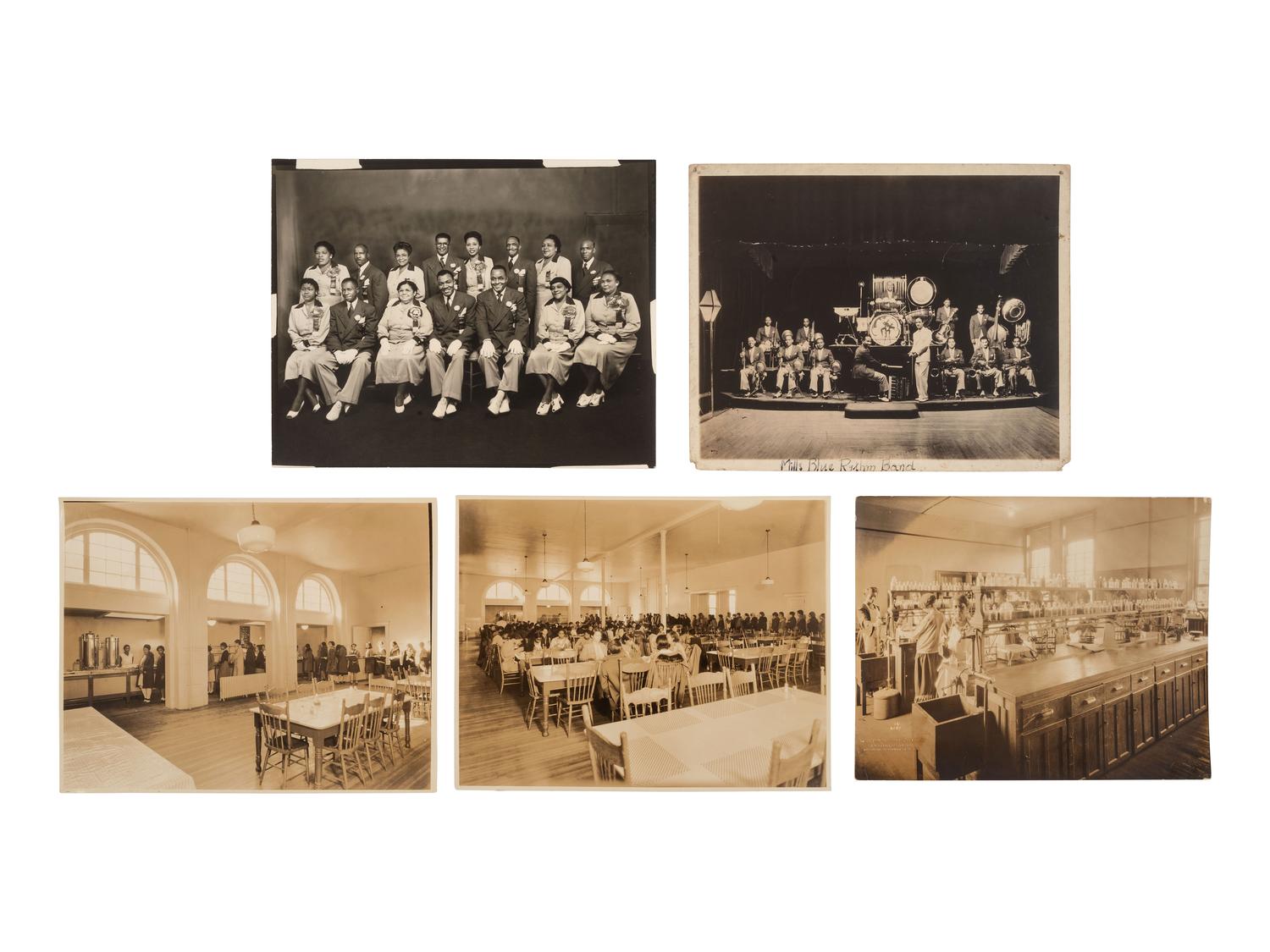 [EDUCATION]. A group of 21 assorted photographs of school, church, and musical groups including the Mills Blue Rhythm Band.