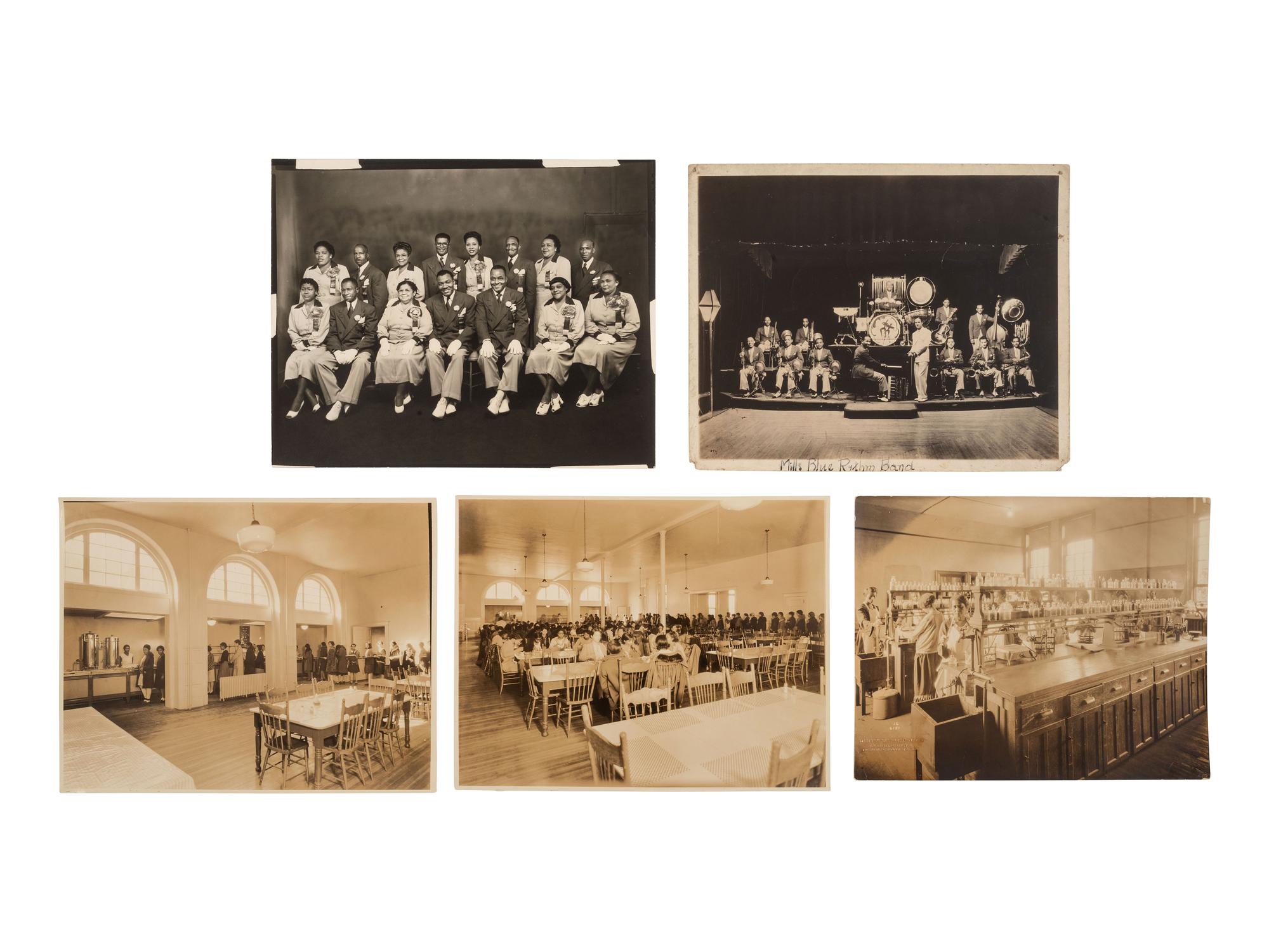 [EDUCATION]. A group of 21 assorted photographs of school, church, and musical groups including the Mills Blue Rhythm Band.