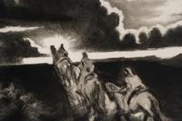 Riders at Sundown , Artist's Proof