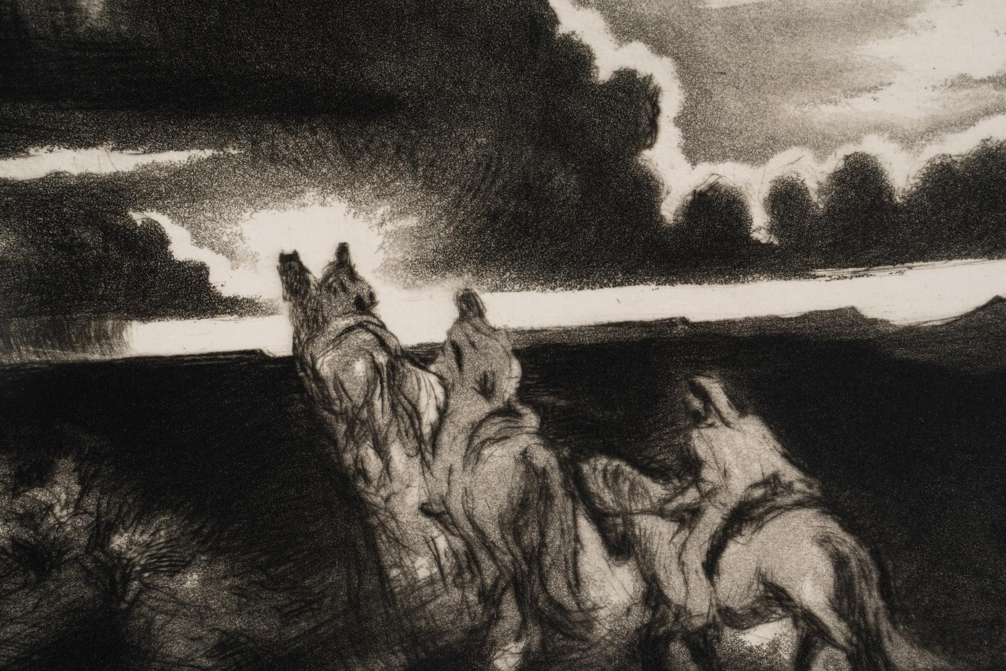 Riders at Sundown , Artist's Proof