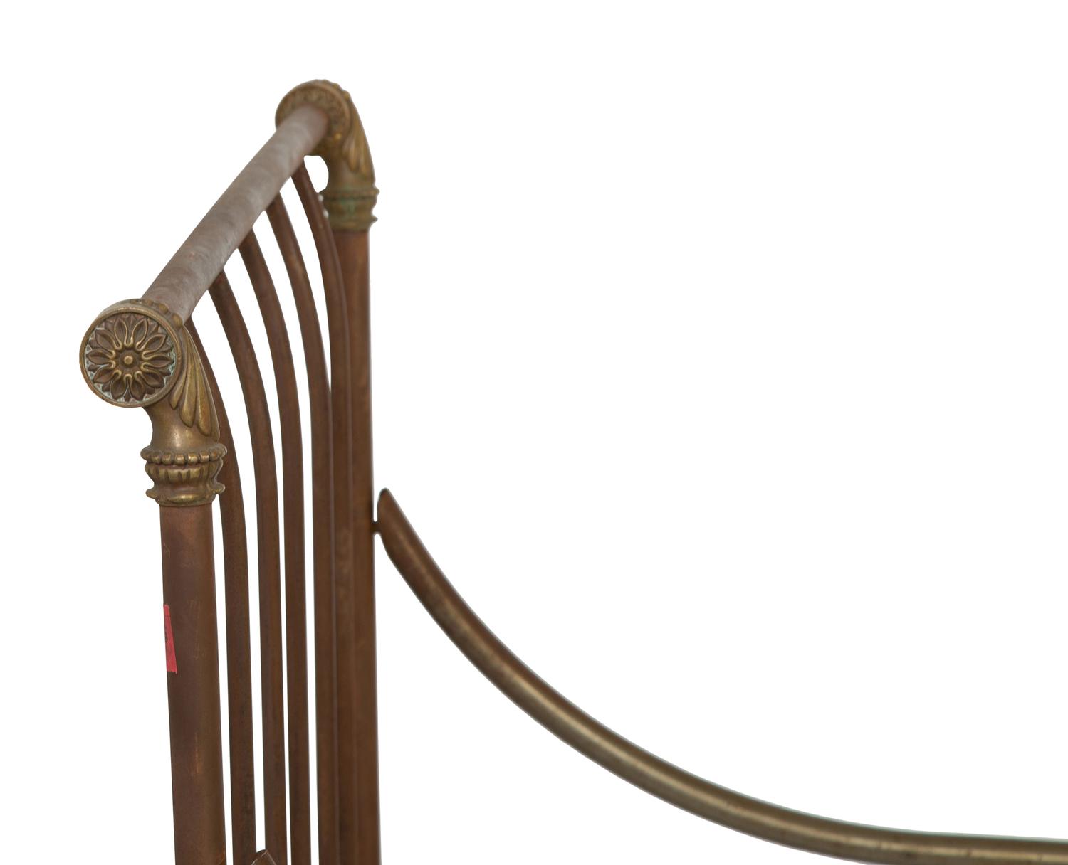 A Steel and Brass Daybed in the Style of Maison Jansen