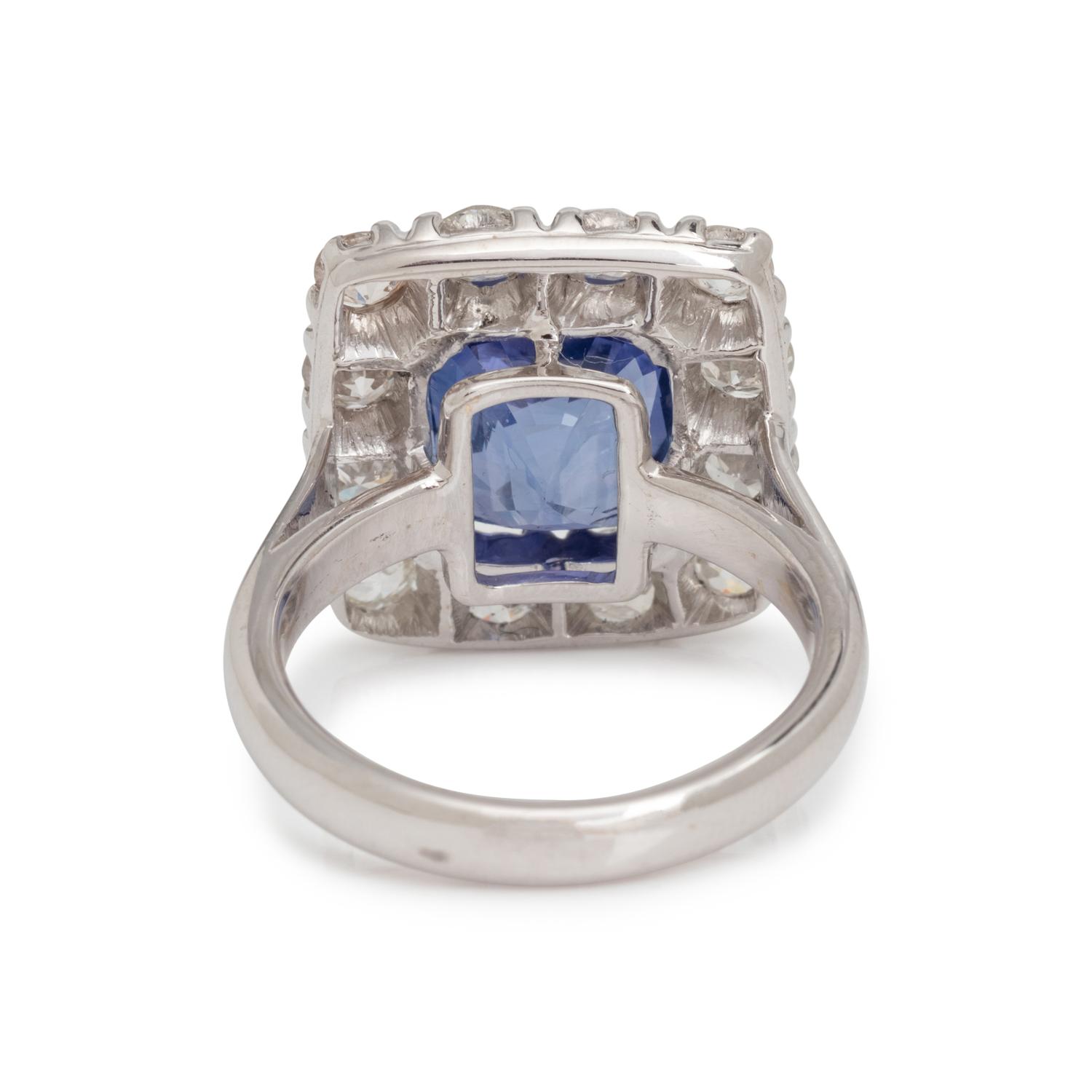 UNHEATED COLOR-SHIFT CEYLON SAPPHIRE AND DIAMOND RING