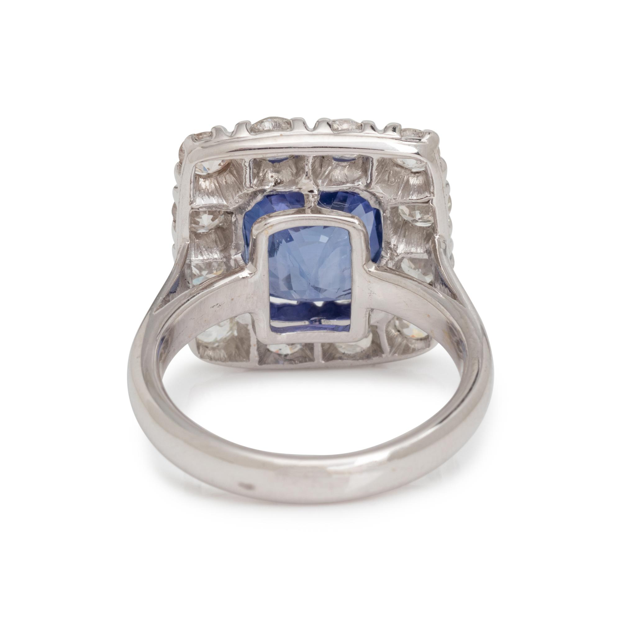 UNHEATED COLOR-SHIFT CEYLON SAPPHIRE AND DIAMOND RING