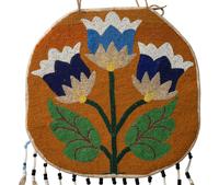 Plateau Beaded Flat Bags, Spring Flowers