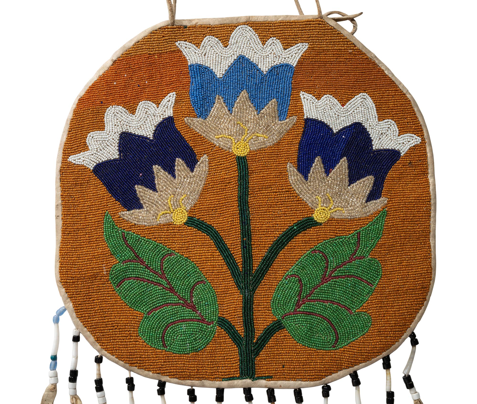 Plateau Beaded Flat Bags, Spring Flowers