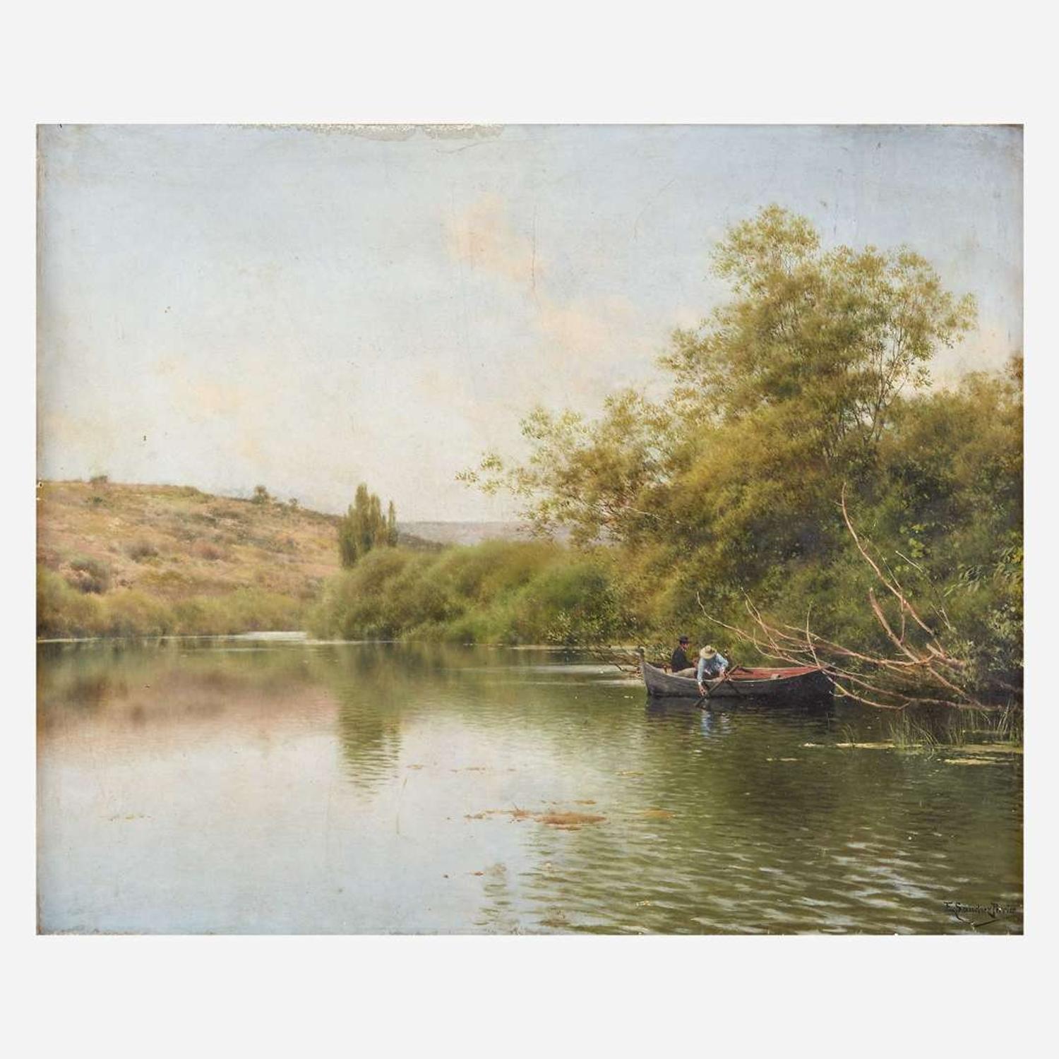 Emilio Sanchez-Perrier (Spanish, 1855–1907) La Rivière, Environs de Santiponce