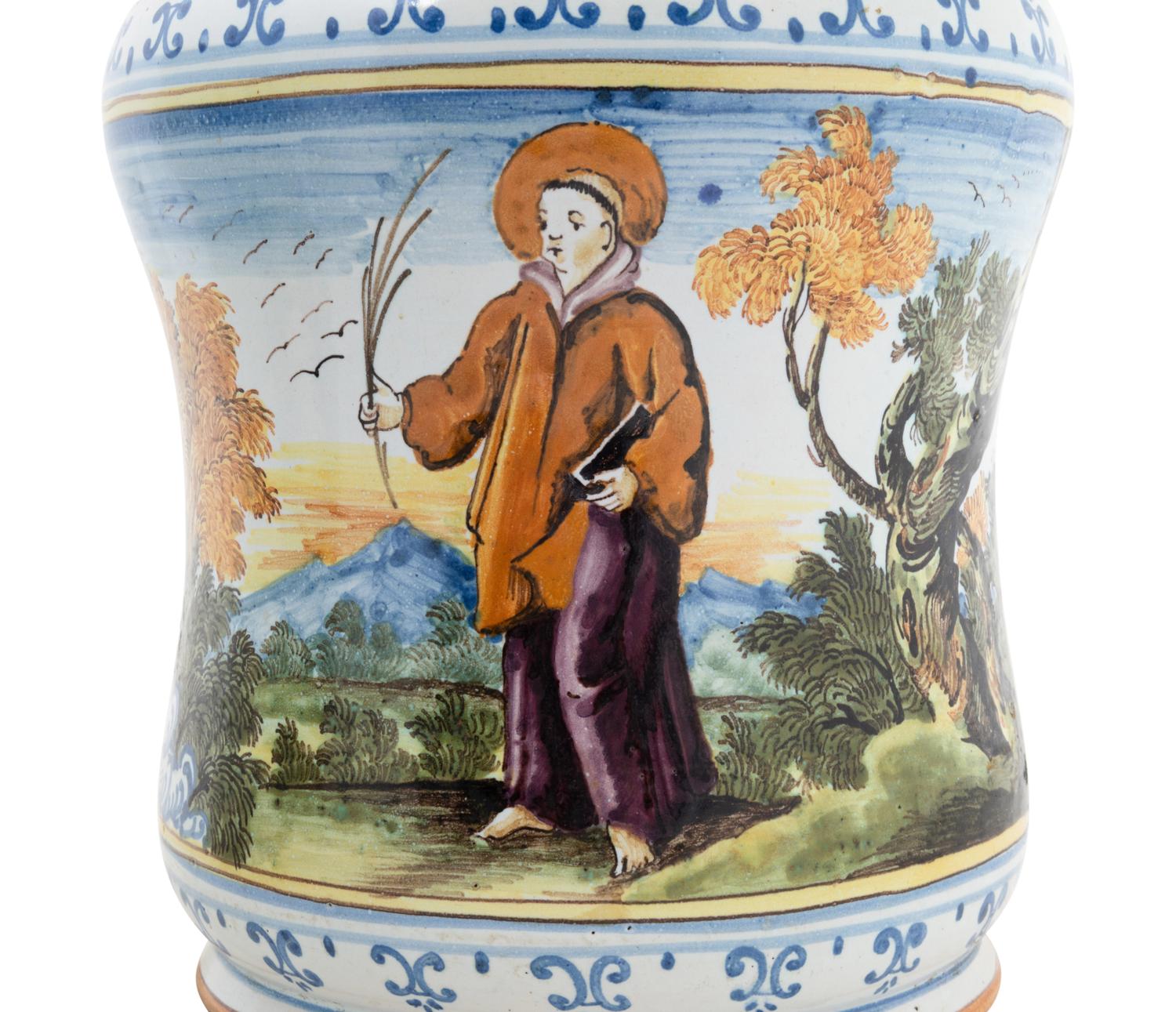 A Pair of Italian Faience Jars