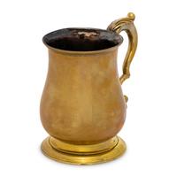 An English Brass Pint Tankard
