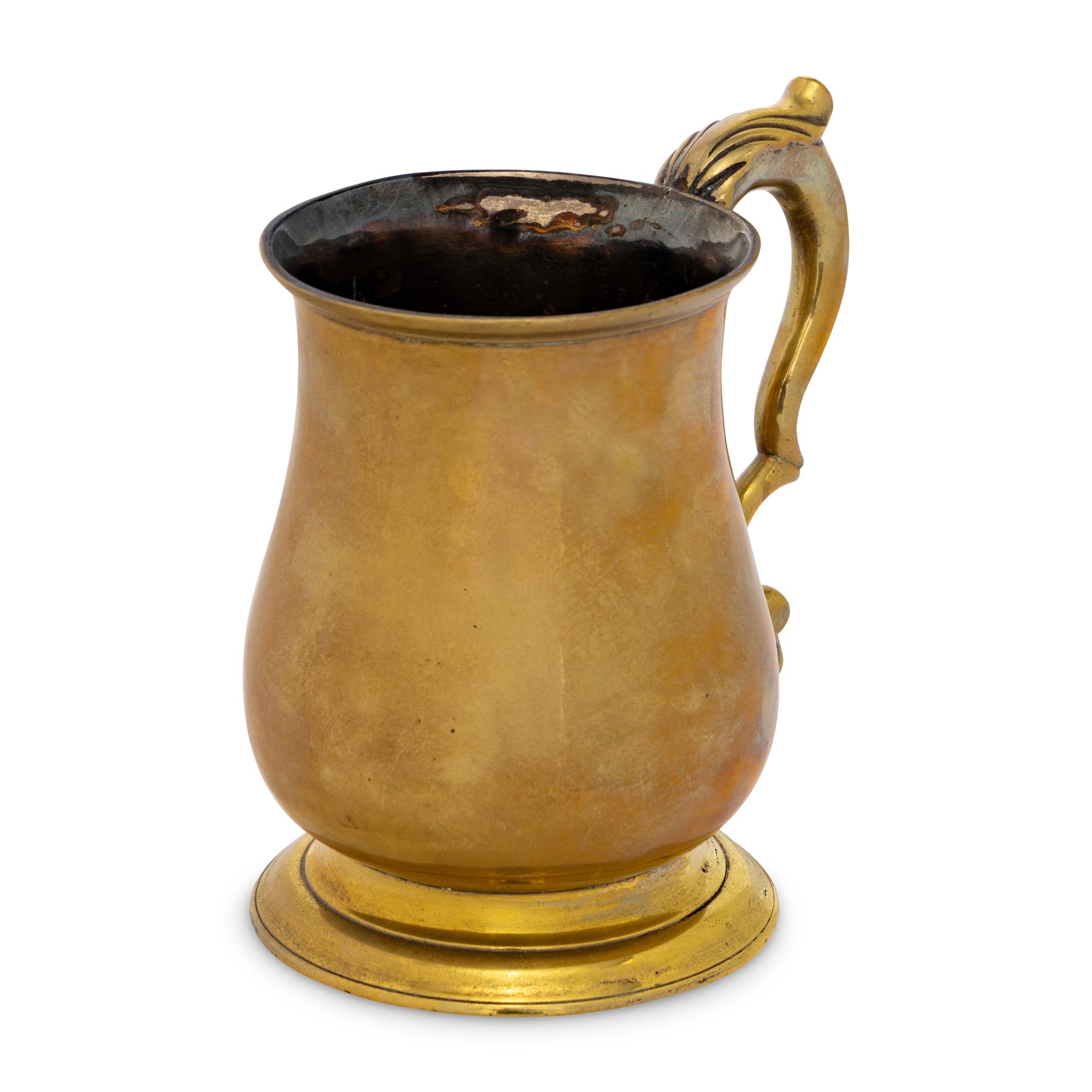 An English Brass Pint Tankard