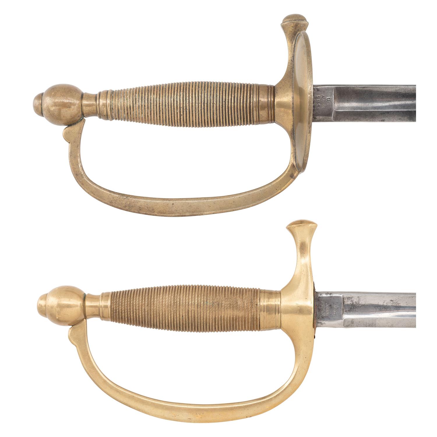 Two Ames Model 1840 Swords, 1 NCO and 1 Musicians