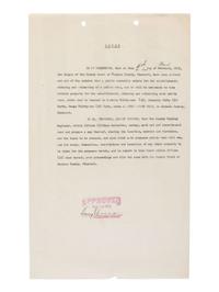 [PRESIDENTS]. Documents signed by Franklin D. ROOSEVELT, Harry TRUMAN, and others.
