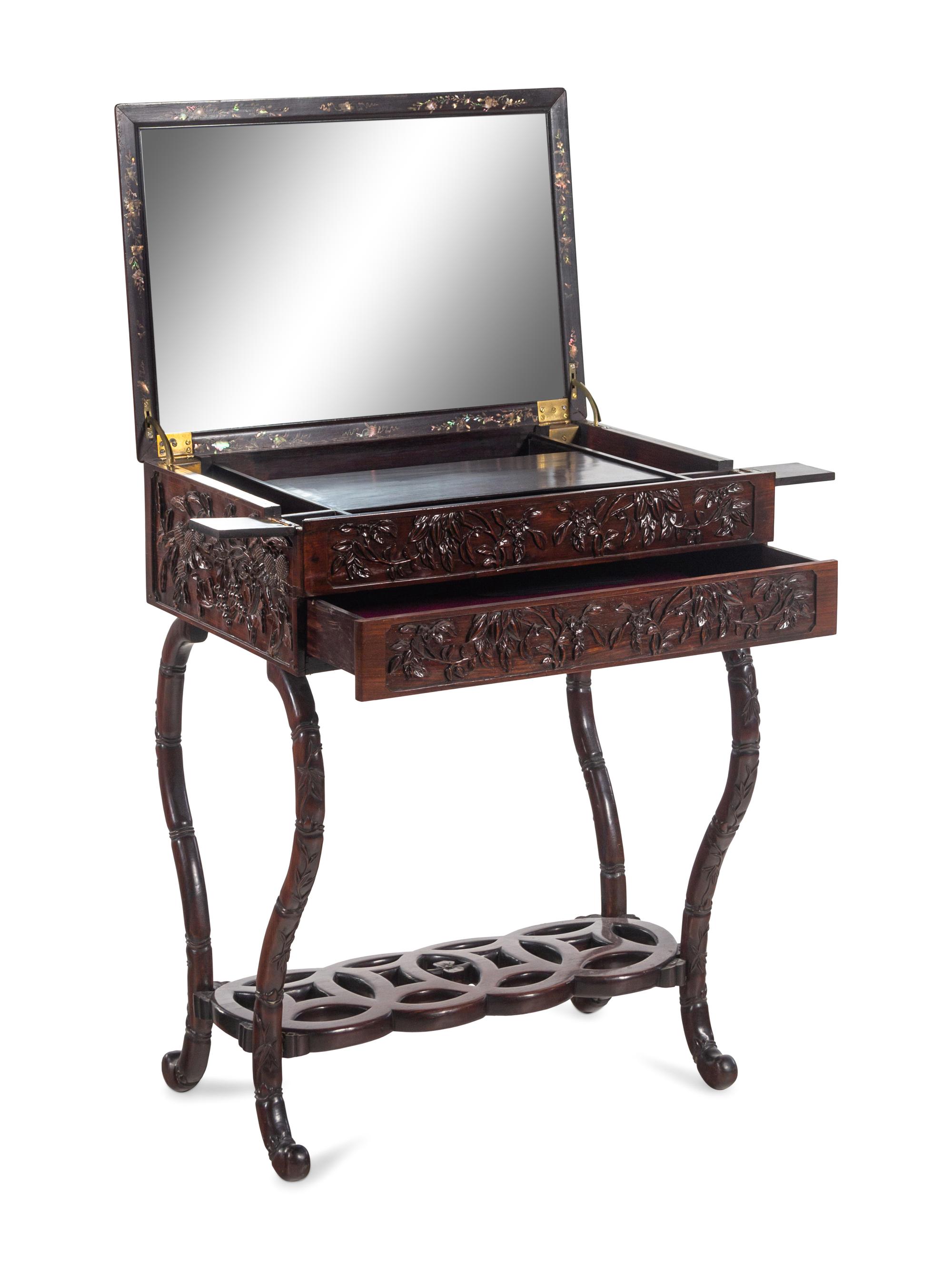 A Mother-of-Pearl Inlaid Hardwood Dresser