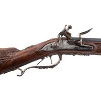 Contemporary Flintlock Jaeger Rifle with Actaeon and Diana Motifs