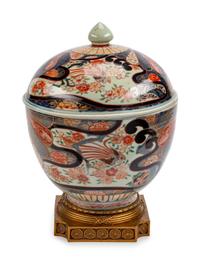 A Gilt-Bronze-Mounted Japanese Imari Porcelain Covered Bowl — LATE 19TH/EARLY 20TH CENTURY