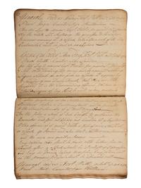 [PONTIAC'S WAR]. Manuscript orderly book chronicling the daily march of Colonel Henry Bouquet's force of British, Pennsylvania and Virginia volunteers. August-November, 1764.