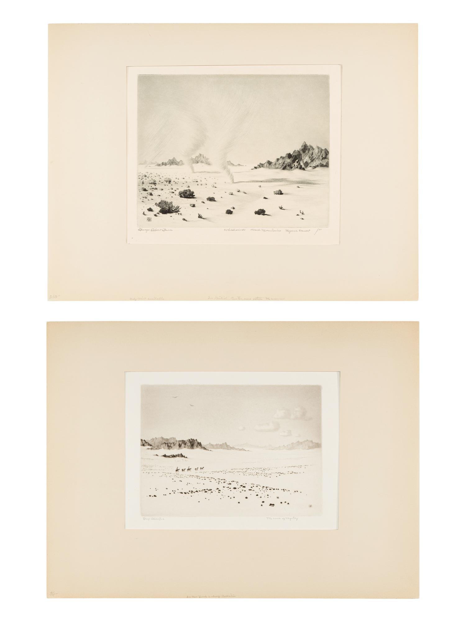 Three Works: The Land of Mystery, Whirlwinds, Mojave Desert, California and Whirlwinds, Dead Mountains, Mojave Desert