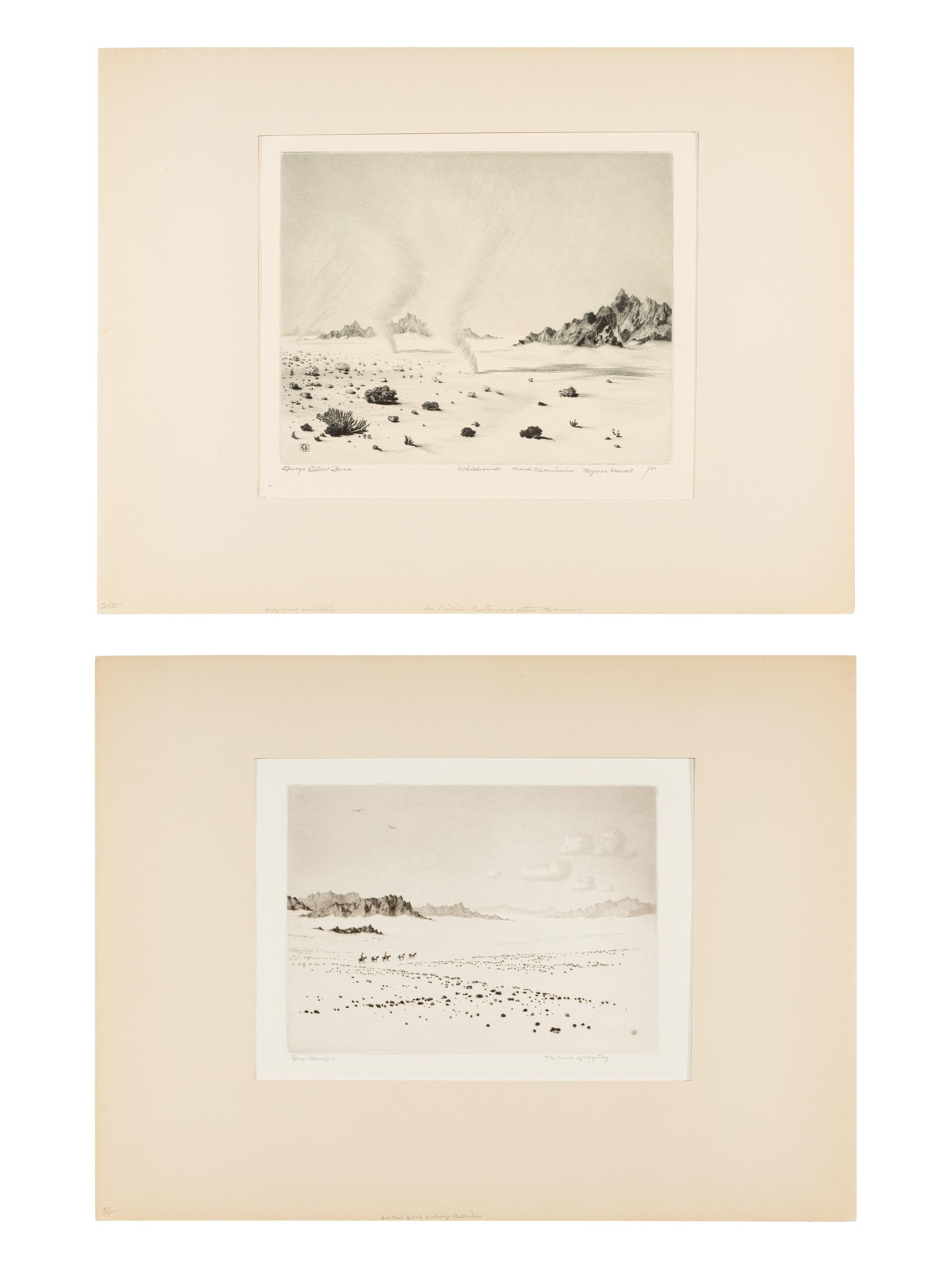 Three Works: The Land of Mystery, Whirlwinds, Mojave Desert, California and Whirlwinds, Dead Mountains, Mojave Desert