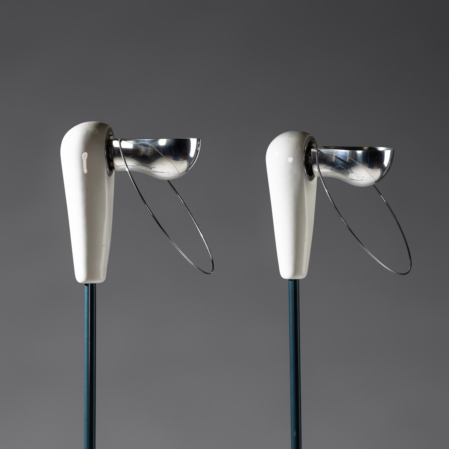 Pair of Bibip floor lamps for FLOS, USA, c. 1976