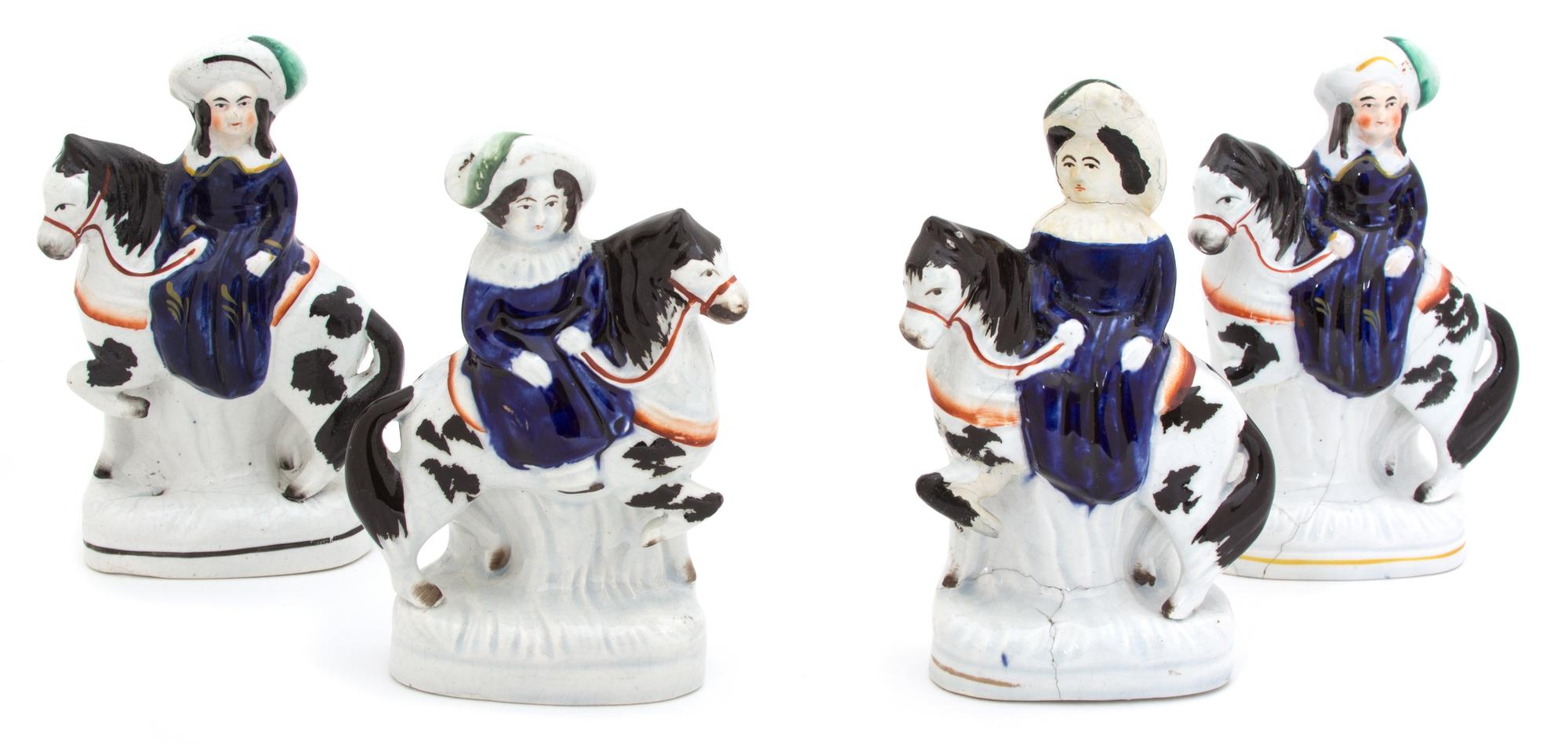Four Staffordshire Figures Height 6 1/4 inches. — 19TH CENTURY