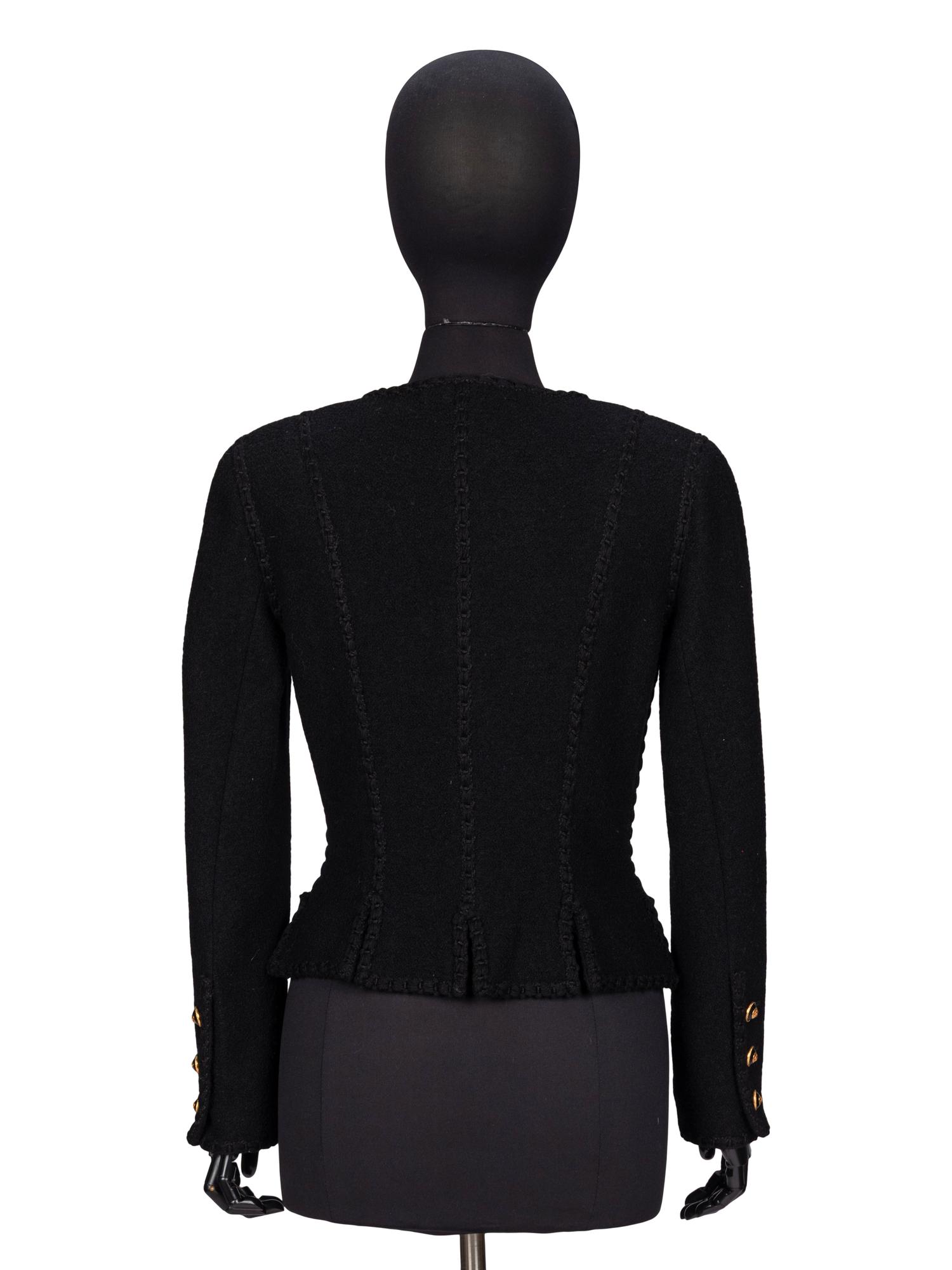 Chanel, Black Bouclé Tweed Jacket