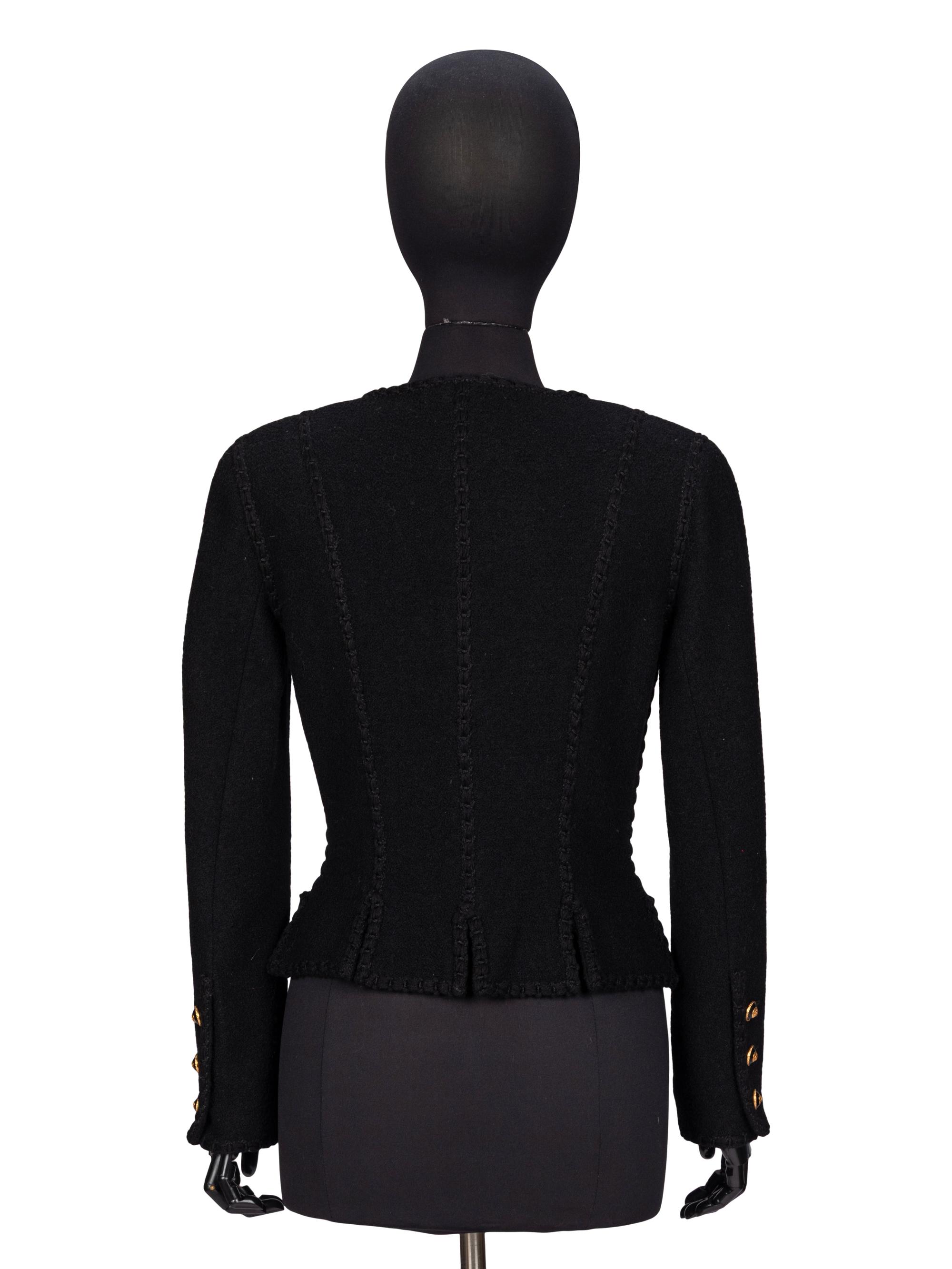 Chanel, Black Bouclé Tweed Jacket