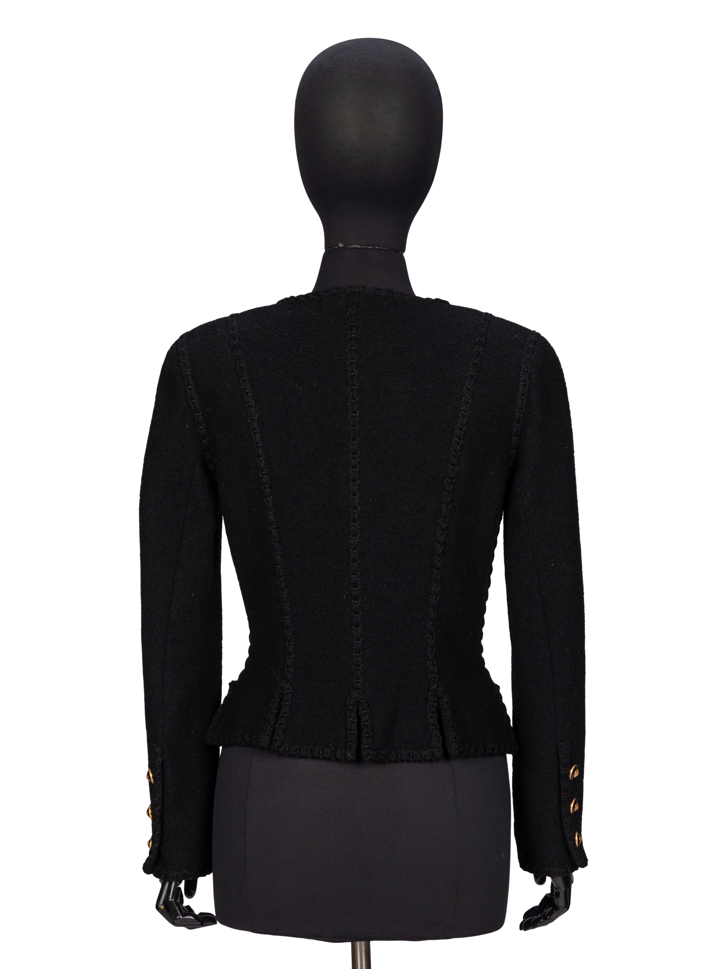 Chanel, Black Bouclé Tweed Jacket