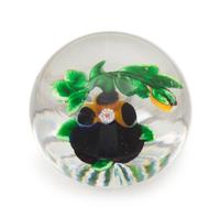 Attributed to Baccarat , , a pansy paperweight