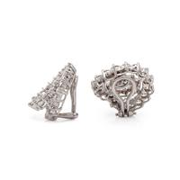 Diamond and White Gold Spiral Earrings