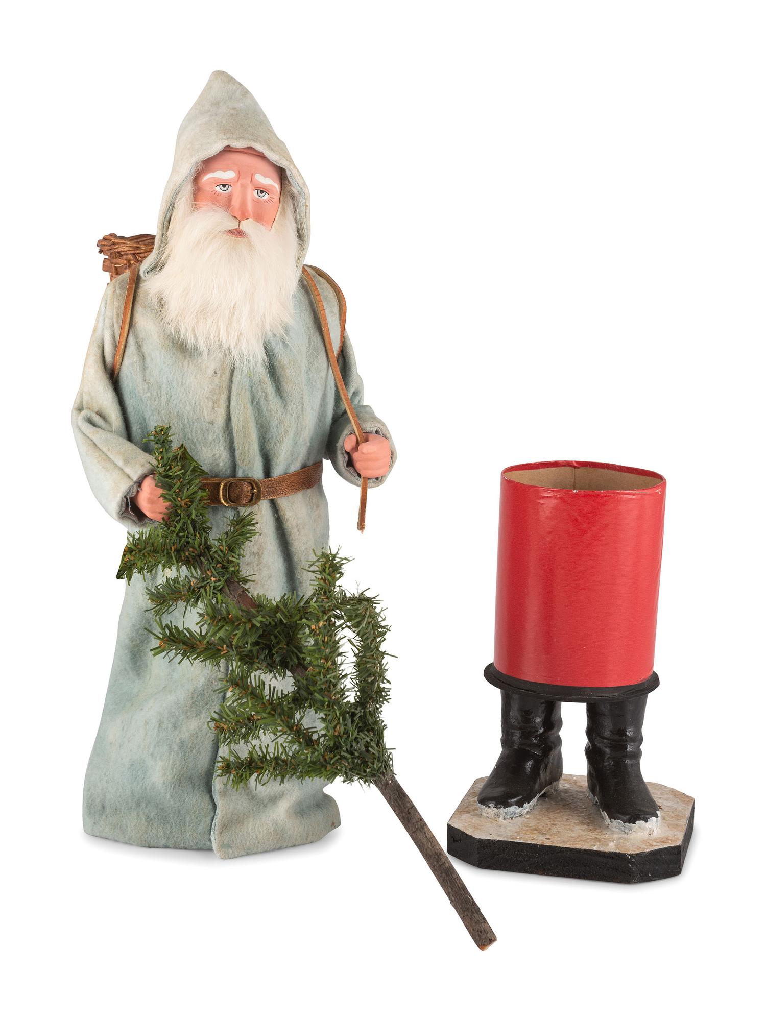 A Contemporary Papier-Mâché Santa Claus Candy Container