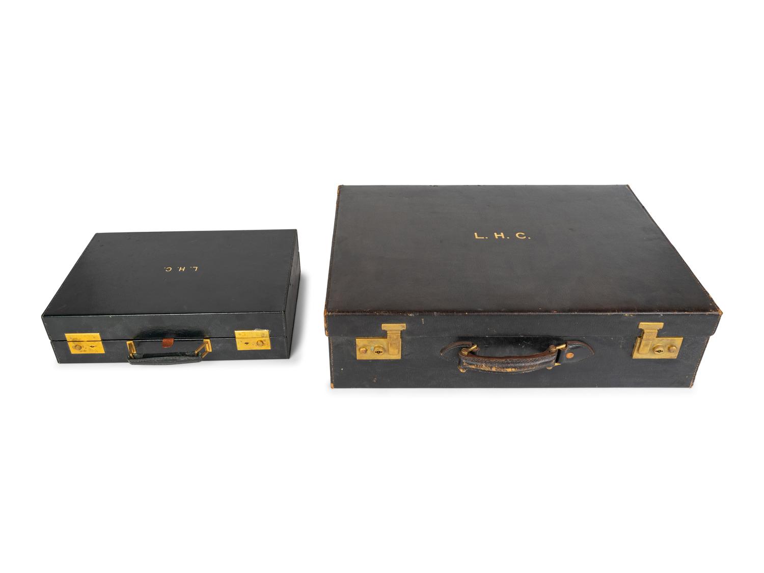 An Asprey Leather-Mounted Travel Case and a Cross Travel Case — SECOND QUARTER 20TH CENTURY