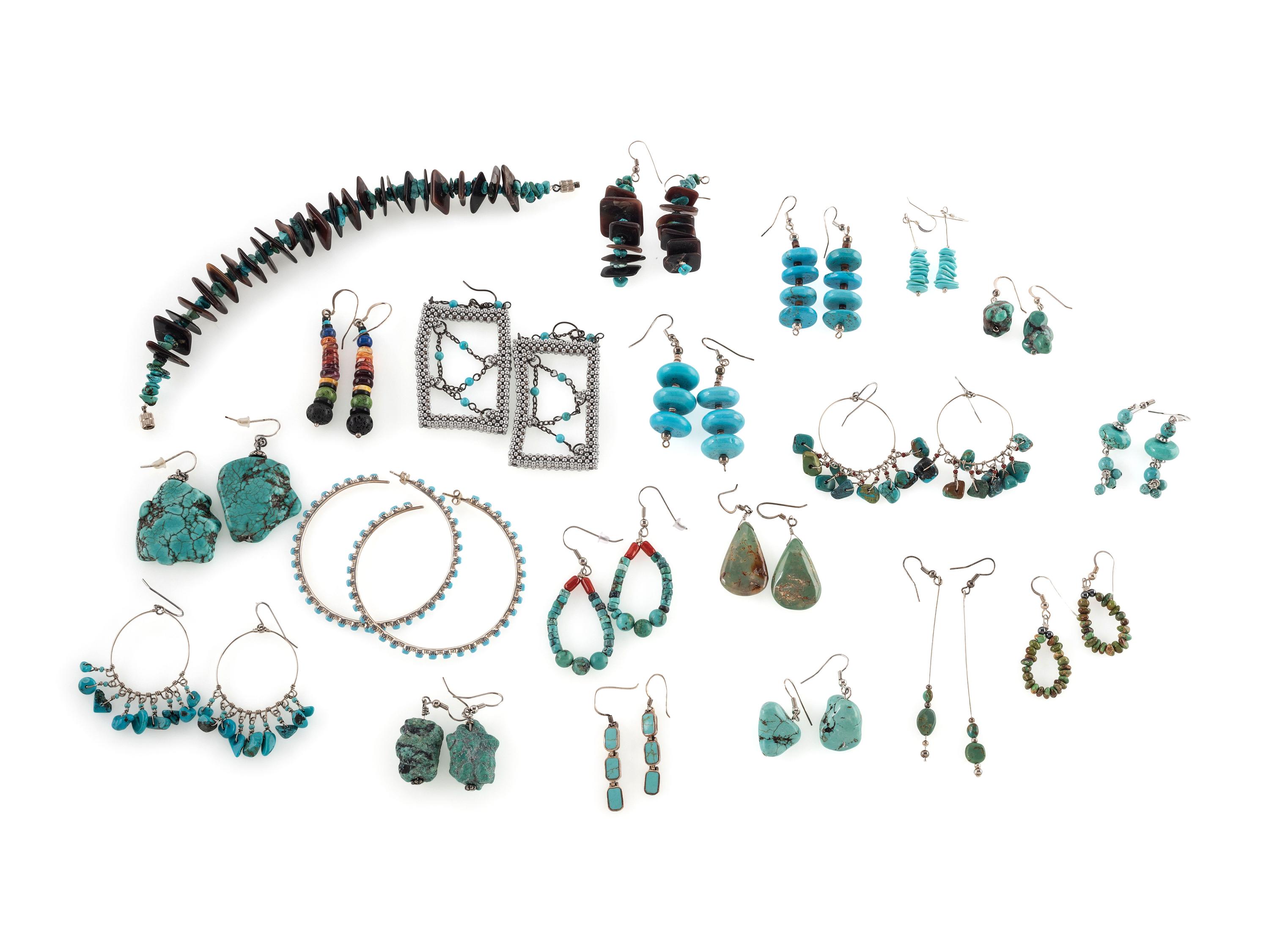 Southwestern-style Earrings and Bracelet