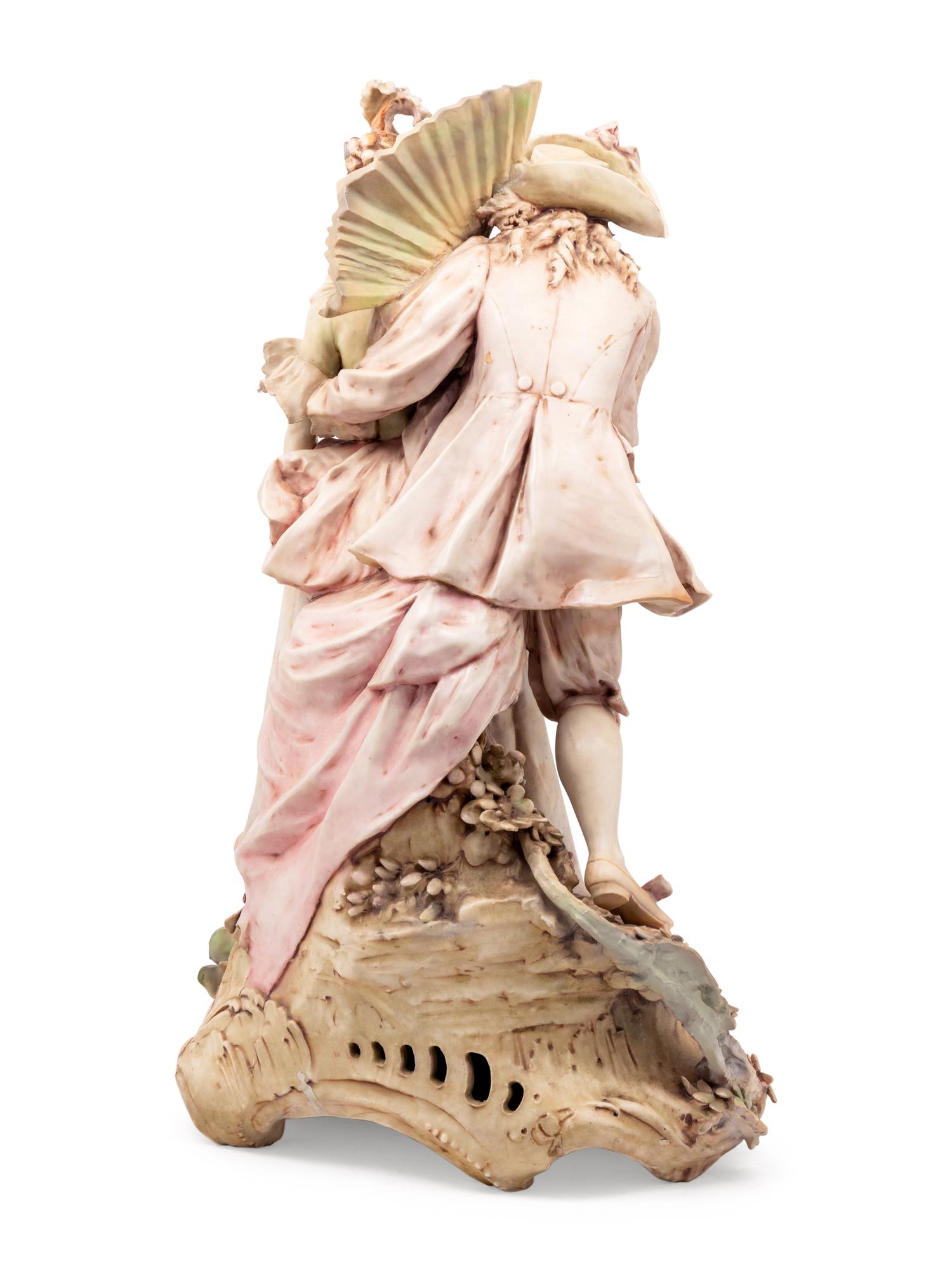 A Teplitz Pottery Figural Group