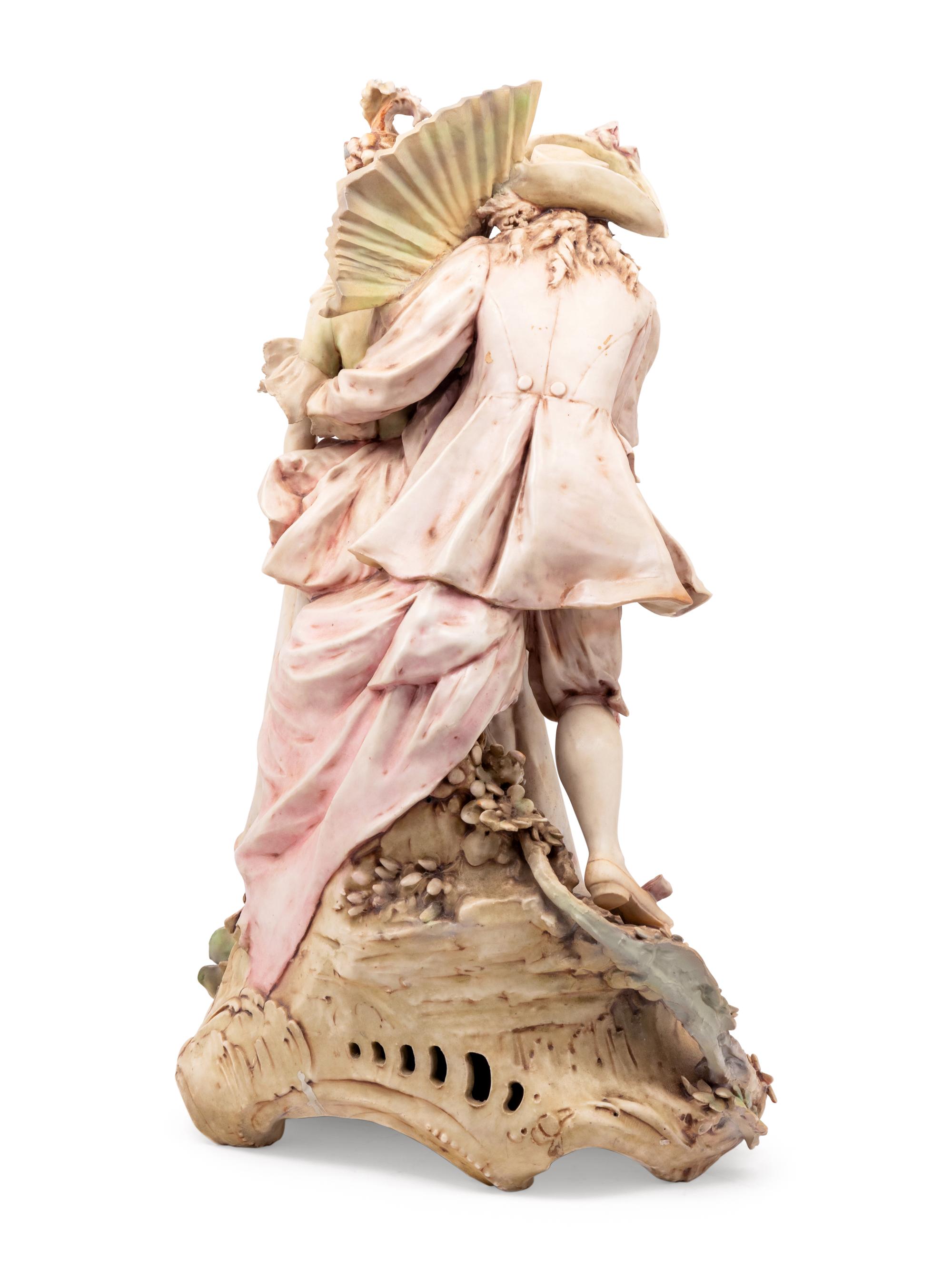 A Teplitz Pottery Figural Group